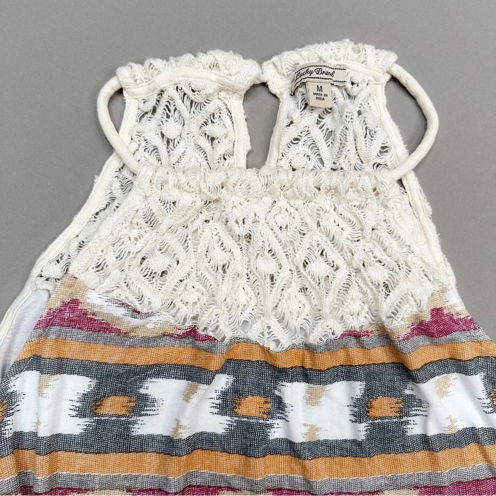 LUCKY BRAND aztec ikat print maxi dress, M._6